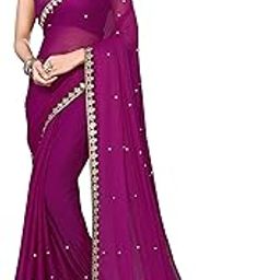 Womens Lycra Blend Saree-image-21