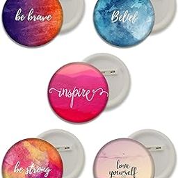 Inspirational/Motivational Button Badges (Love your Self)-36