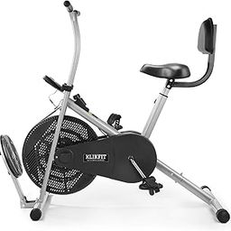 Klikfit Air Bike Exercise Cycle Indoor Stationary for Home Gym Cardio Full Body Weight Loss Workout | Adjustable Seat With Back Support & Twister Plate (4F) - Pree Installation Support Through video or whatsapp call-image-94