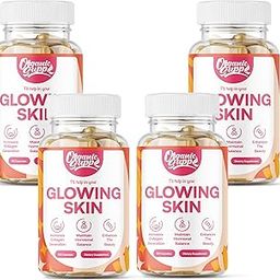 Organic Supp Glowing Skin – Pure Ayurvedic Treatment | Herbal Skin Glow & Hydration Support | Reduces Acne, Enhances Radiance & Nourishes from Within | 60 Capsules (Pack of 4)-24