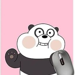 Darkbuck Mouse Pad for Girls and Boys Laptop Desktop PC Cute Pink Mousepads Rubber Base with Anti Skid Smooth Surface We Bare Bears Panda Mousepad (22 cm x 18 cm)-image-84