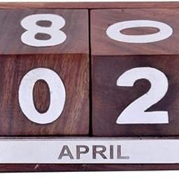KESHA SPREE Wooden Calendar - Mini Desk Calendar for Office and Home - Office Stationary (Natural Brown)-image-14