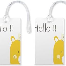 Printed Luggage Tags, Bag Tag Travel Id Labels Tag for Baggage Suitcases Bags with Silicon ( Pack of 2 )-image-64