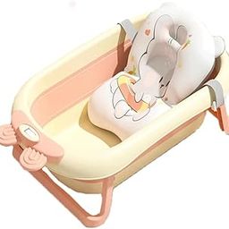 Baby Bath Tube for New Born, Foldable Baby Bath Tub with Temperature Sensor, Real Time Temperature Sensor with Portable Bathing Tube for Kids (Small Pink Bath)-image-9