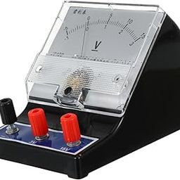 GLEAVI 3v-15v Analog Voltmeter for High School Lab Voltage Detector Voltmeter Leads Physics Teaching Aid-11