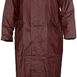 Women's Overcoat (Women rain coat brown_Brown_Free Size)-20