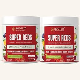 Rooted Active's Super Reds Powder | 21 Superfruits & Berries | No Added Sugar | Vegan, Non-GMO, Gluten-Free | Antioxidant-Rich Drink Mix | Pack of 2 | 250g Each-picture-15