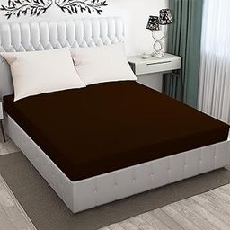 Glassiano Cotton Feel Terry Ultra Soft Waterproof Mattress Protector | Breathable - Hypoallergenic Mattresses Cover with Elastic Strap for Queen Bed (78x60 inch|6.5x5 feet, Coffee - Pack of 1)-image-23