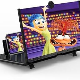 20" Screen Magnifier for Mobile Phone –3D HD Cell Phone Magnifying Projector Screen Enlarger for Movies, Videos, and Gaming–Foldable Phone Stand with Screen Amplifier–Supports All Smartphones (Black)-12