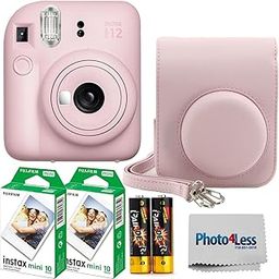 Fujifilm Instax MiniI 12 Instant Film Camera Blossom Pink, Fujifilm Instax Mini Twin Pack Instant Film 20 Prints, Prtotective Case, Gift Bundle-image-99