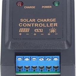 Solar Charge Controller Panel Battery Discharge Regulator 6V 12V 3A with Smart Control, Safe Charging, Higher Safety, Good Matching, Easy to Install for Light Lamp-12