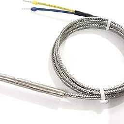 THERMONIC BRAND J TYPE RING/WASHER THERMOCOUPLE 3 MTR FIBERGLASS/FIBERGLASS/SS BRAIDED WIRE-28