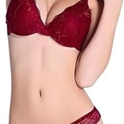 Designer Women's Bra Panty Set Lace Push Up Underwired Solid Lingerie Set Baby Doll Bikini Set for Women Lingerie Set for Women & Girls-picture-48