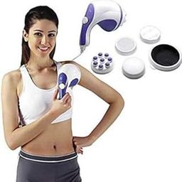 manav acupressure products Relax& Spine Tone Electric Handheld Full Body Massager For Pain Relief With 4 Massage Heads&Variable Speed Settings-image-8