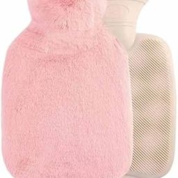 TGOPIT Hot Water Bottle with Cover hot water bags for pain relief Hot Water Bag for Neck, Hand Feet and Shoulder Pain Warmer, Menstrual Cramps, Hot and Cold Compress (Pink)-image-62