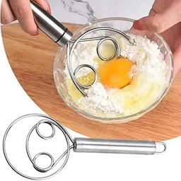 Sarthu Atta Kneader Dough Maker Stainless Steel Food Processor Tools with Hanging Hole Durable Blender Beater Flour Mixer for Egg,Pastry (Pack of 1)-4