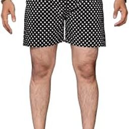 Men's Cotton White Doted Printed Regular Boxer Shorts (Black Magic_XL_1)-image-9