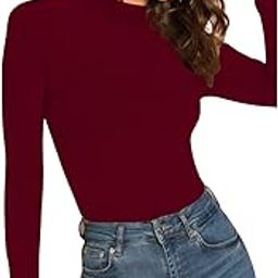 Women's Casual Round Neck Long Sleeves Stylish Top, 23" inches (Top Empire-06)-image-55