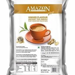 AMAZON 3 in 1 Ginger Plus Instant Tea Premix Powder 1 Kg (Ginger Powder Tea, Milk and Sugar) for Vending Machine, Bag-image-7