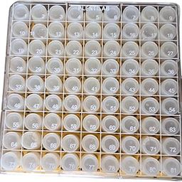 AANIJ® Polycarbonate Freezer Boxes, Cryo Box Vial Rack 81 Place with 81 pcs 1.8 ml cryo Vials Any color Pack of 1-3