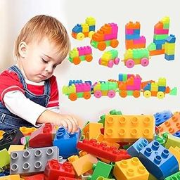 Building Blocks for Kids, Large Colorful Construction Blocks Set with Wheels, Educational STEM Learning Toy-image-104