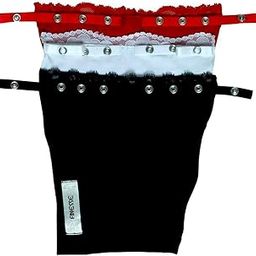 Women's Clip-On Mock Lace Fitted Camisole Camii Secret (Free Size) - Set Of 3 Red White And Black-picture-10