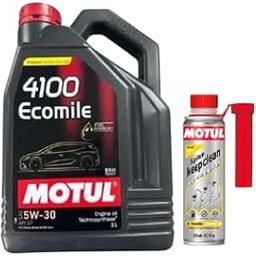 4100 ECOMILE 5W30 Technosynthese Engine Oil (3 L) designed for high-performance gasoline and diesel engines with System Keep Clean Diesel (300ml) Combos-image-45