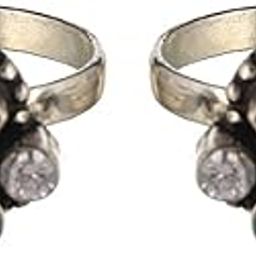Set of 2 Red AD Studded Adjustable Toe Rings-0