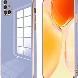 Erams Online for Samsung Galaxy A51 Luxury 6D Plating Soft Casing Silicone Square Frame Gold Phone Case for Samsung Galaxy A51 (Blue)-image-96