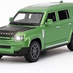 SQUIDSY 1:36 Scale Range Rover Defender Die-Cast Toy Car – Pull-Back Alloy Model Vehicle with Light and Sound Openable Doors for Kids, Boys & Collectors (Green)-image-88