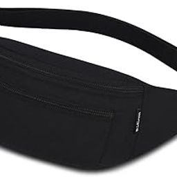 Bumbags Waist Fanny Packs for Men Women Fashion Bum Bag with Adjustable Belt for Sport Running Hiking Jogging Travel Cycling Walking Dog Boys Ladies, Black, One Size, Fashion-image-51