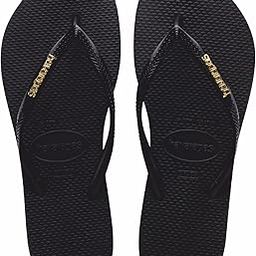 Slim Logo Metallic Womens Flip Flops-image-47