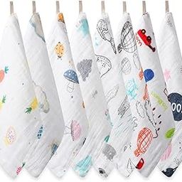 MNP Muslin Burp Cloths & Face Towels for Newborns – 500 TC, 3-Pack Extra Soft 6-Layer Cotton Washcloths, Reusable Hankies & Napkins for Babies, Toddlers & Kids (30x30 cm)-picture-27