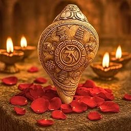 Shambhava Hand-Carved Shankh with 8 Auspicious Symbols | Ashtamangala Sacred Conch Shell from Kashi | Spiritual Vastu Shankh for Puja, Meditation & Positivity | Traditional Carved Conch- 7 Inch-image-83