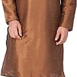 Men Cotton Silk Kurta and Pyjama Set (Coffee_VASMKCO001nPCO)-image-27