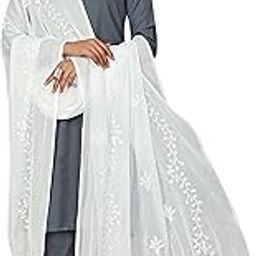 Women's Chiffon Phulkari Floral Dupatta with Lace Border – Soft & Lightweight-34