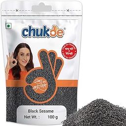 Chukde - Black Till (Black Sesame) - Authentic Indian Flavor & Aroma - Rich in Nutrients & Antioxidants - Ideal for Cooking, Baking, and Garnishing - 100 Gram (Pack of 2)-image-96