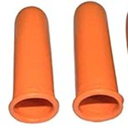 Myfam Rubber Finger Cap for Kitchen Cutting -Superior Grade - Long Lasting - 4 nos, Orange-image-0