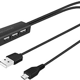 4 in 1 Ethernet Adapter and 3 Ports USB OTG Hub for Fire TV Stick 4K/Chromecast/Google Home Mini/Raspberry Pi Zero and Other Streaming TV Sticks,Micro USB OTG Cable HUB with Powered Network Adapter-17