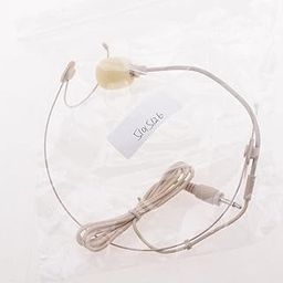 SECRET DESIRE Dual Ear Hook Wired Headset Headworn Microphone Beige 3.5mm Straight Angle-image-88
