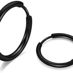 316L Surgical Steel Hoop Earrings, 6-20mm Huggie Hypoallergenic, Small Sleeper Mens Cartilage Earrings for Women 20G 18G-image-99