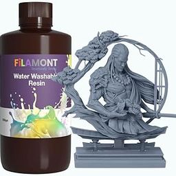 FiLAMONT Water-Washable 3D Printer Resin – Grey (1kg) | Easy to Use, Low Odor, High Detail UV Resin for LCD/DLP/SLA 405nm Printers – Perfect for Miniatures, DIY & Hobby Projects-image-70