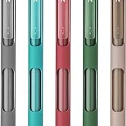 FLAIR Zoox F7 0.7mm Retractable Roller Gel Pen | Minimalistic Design Rubberised Body For Better Grip | Waterproof Ink For Smudge Free & Smooth Writing | Fitted With Jumbo Refill | Blue Ink, Pack of 5-image-34