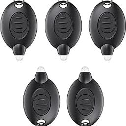 Uniclife 5 Pack LED Keychain Flashlight Mini LED Keychain Light 12 Lumen Portable Ultra Bright Battery Powered Key Ring Torch for Outdoor Camping Hiking and Emergency Lighting, Black Shell-image-6