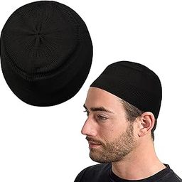 Muslim Islamic Namaz Topi (prayer Cap) For Men's in Shiny Black Color With Fine Fabric-16