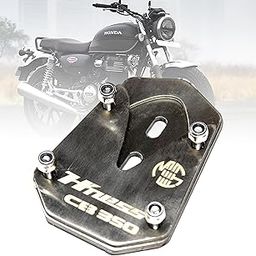OBEROI'S TRADERS Premium Stainless Steel Side Stand Extender Compatible with Honda H'nees CB350 (Silver)-image-63