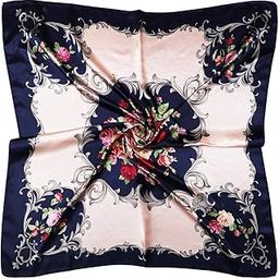 Women's 35" Satin Square Silk Like Hair Scarves and Wraps Headscarf for Sleeping, Soft and Comfortable Polyester Silk with Satin Luster and Gorgeous Colors, For Female, Multicolor-image-70
