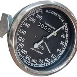 DOLSHACOB® Smith Speedometer Dial for Bullet Enfield Classic, Standard, Electra only (Not for Reborn, Meteor, Hunter, Thunderbird) (Black)-24