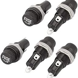 SP Electron (Pack of 5) Glass Fuse Holder 250V 3A, 5A,10A,15A, 20A, 25A, 30A 12mm Fuse Holder 5X20mm PCB Panel Mount Fuse Holder-image-93