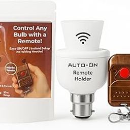 Auto-ON Remote Control Led Bulb Holder (Control Any Bulb With a Remote) Easy ON/OFF I Instant Setup No Wiring Needed (One Year Warranty)- Pack of- 1-image-45